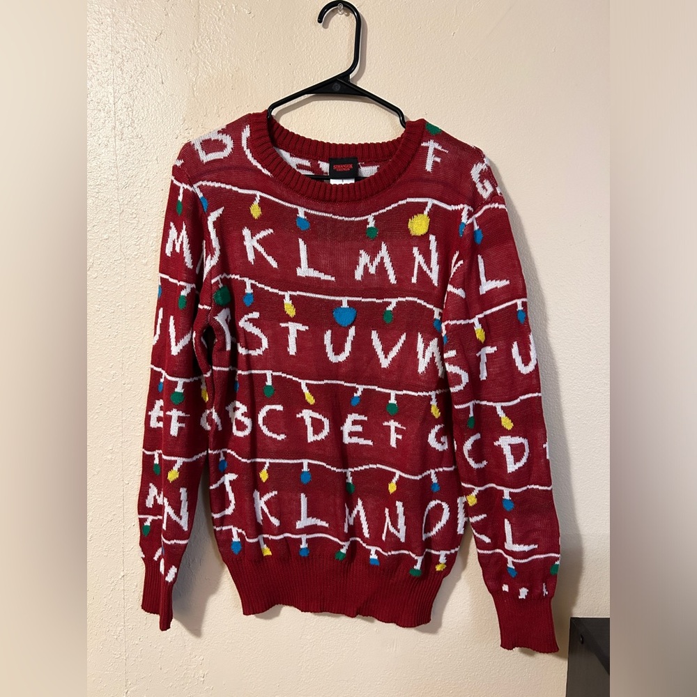 Stranger Things Halloween/ Christmas ugly sweater that lights up 💡